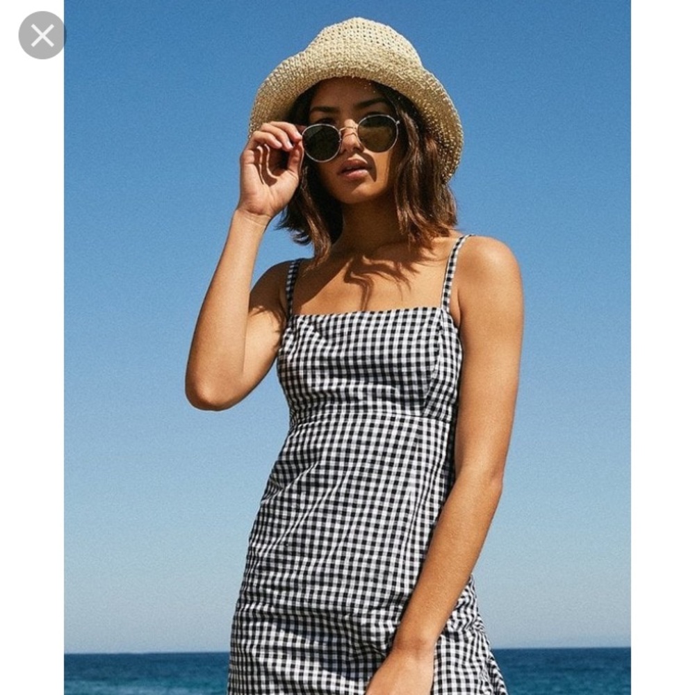 Urban outfitters straight neck gingham dress